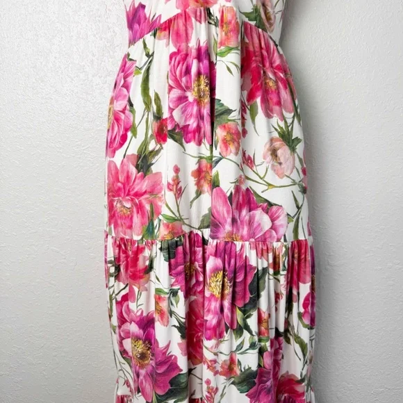 Express floral halter neck open back maxi sun dress L - Picture 5 of 12